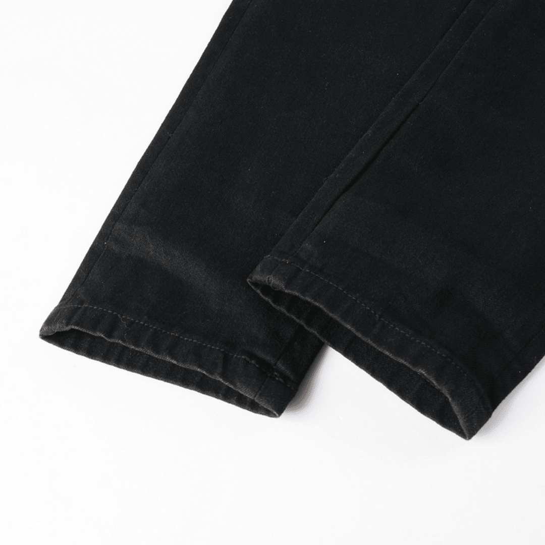 Amr Ripped White Logo Jeans