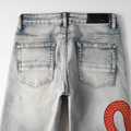 Amr Red Snake Jeans