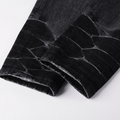 Amr Staggered Black Jeans