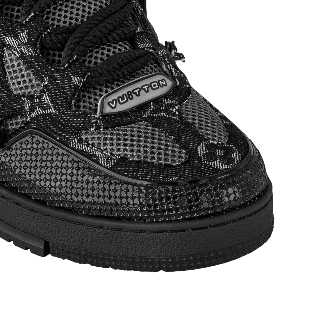 Skater Monogram Schwarz Silber Glitzer