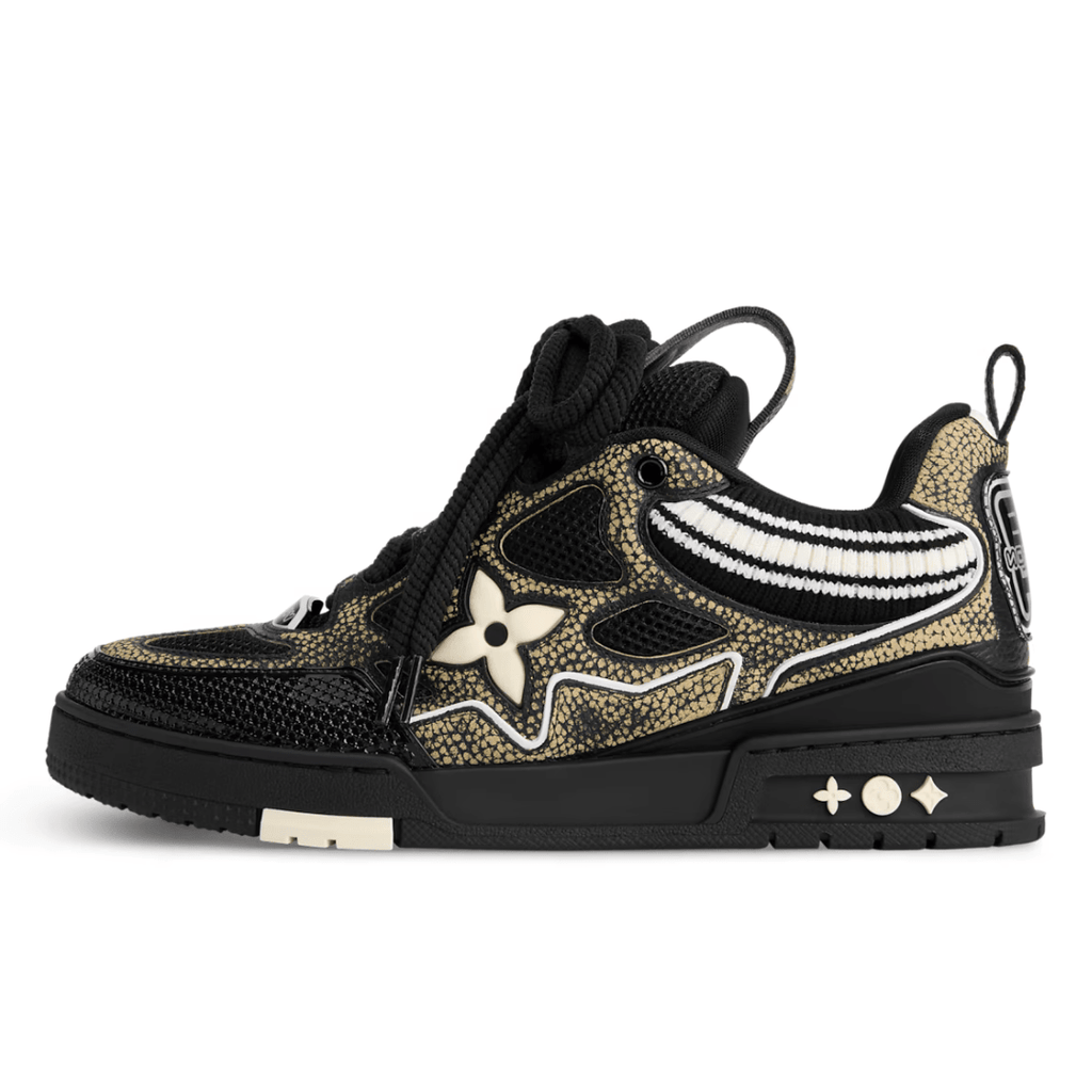 Skater Monogram Schwarz Gold Strass