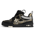 Skater Monogram Schwarz Gold Strass