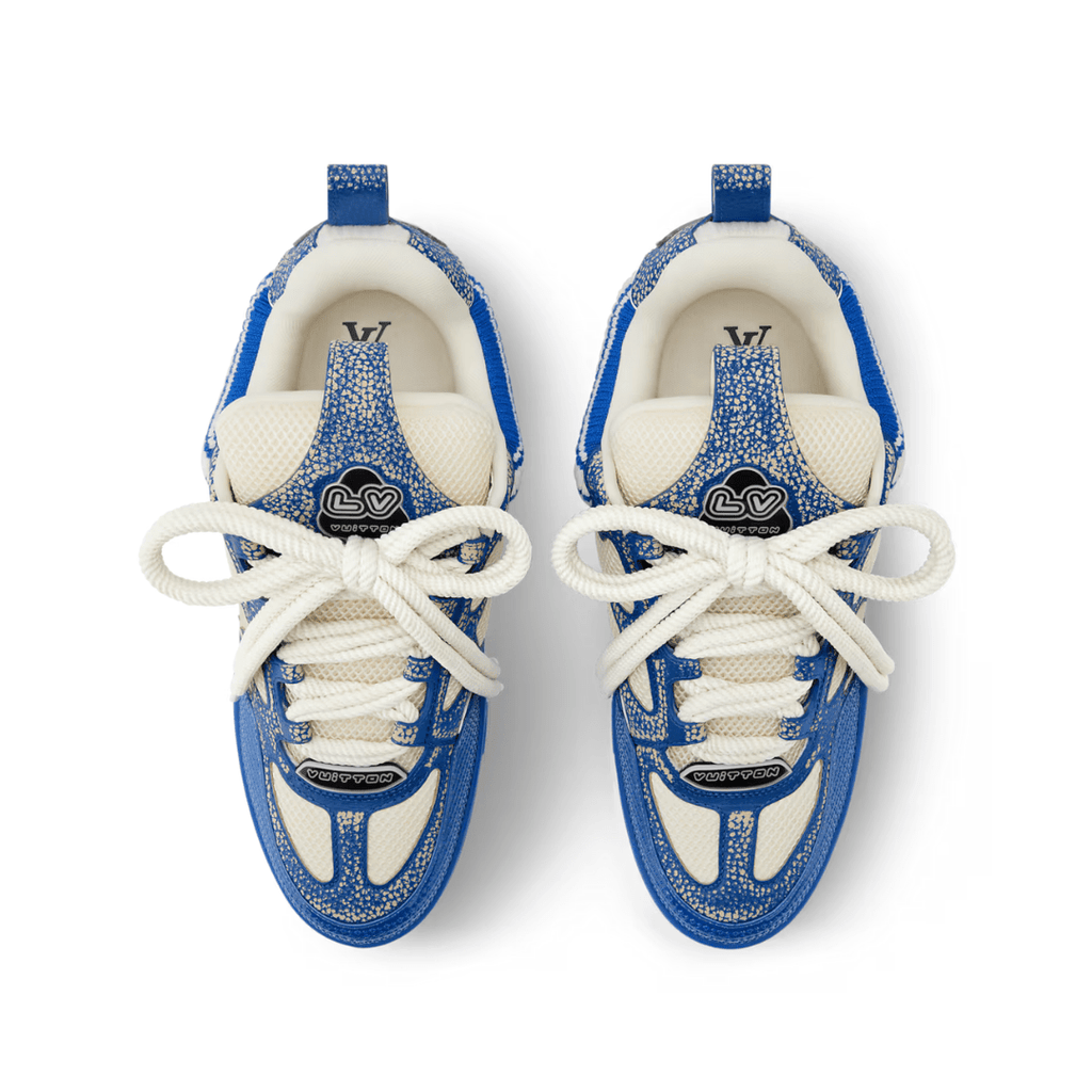 Skater Monogram Blau Weiss Strass