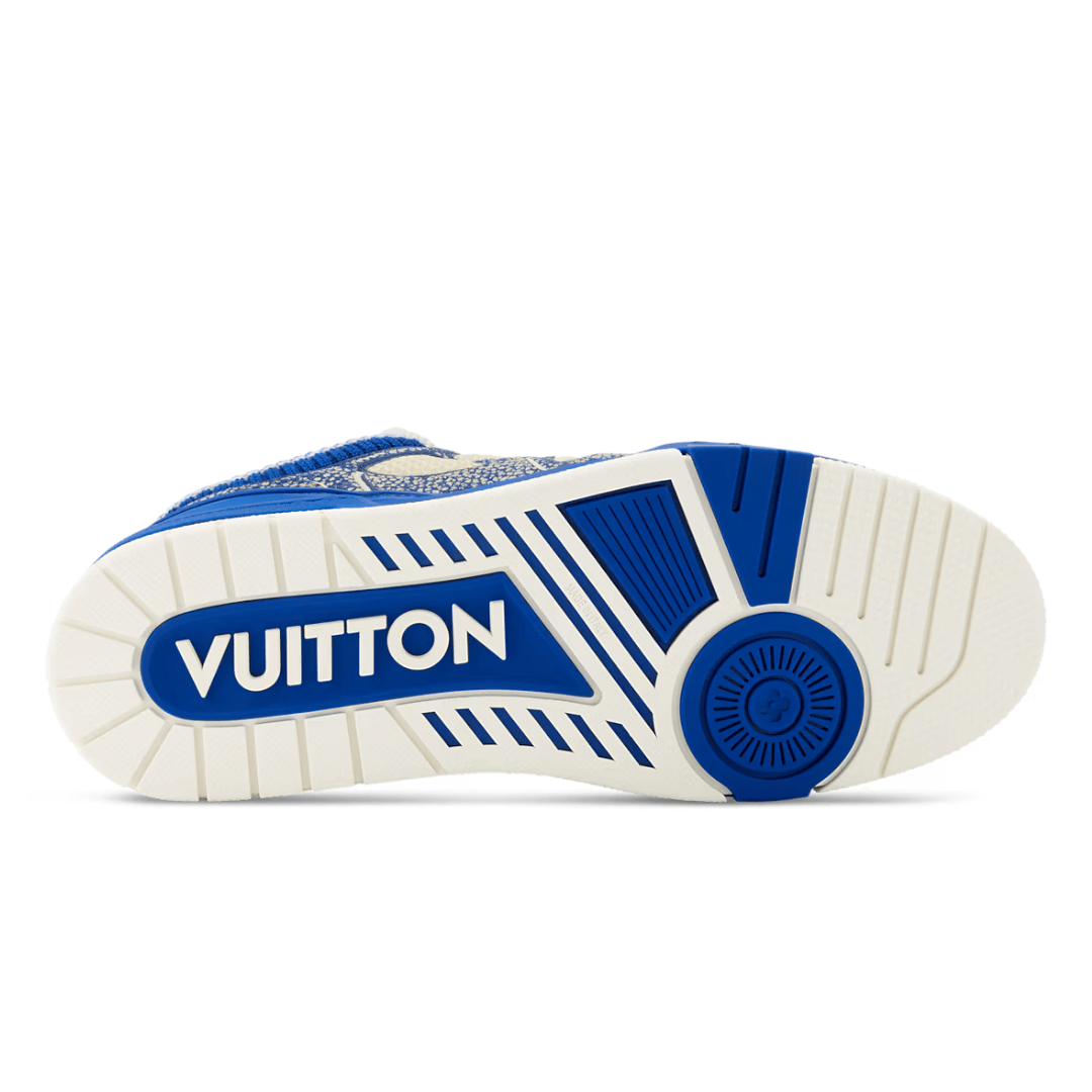 Skater Monogram Blau Weiss Strass