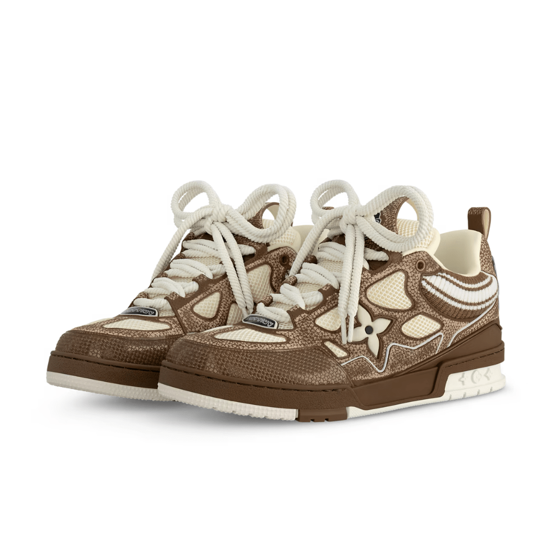 Skater Monogram Braun Strass