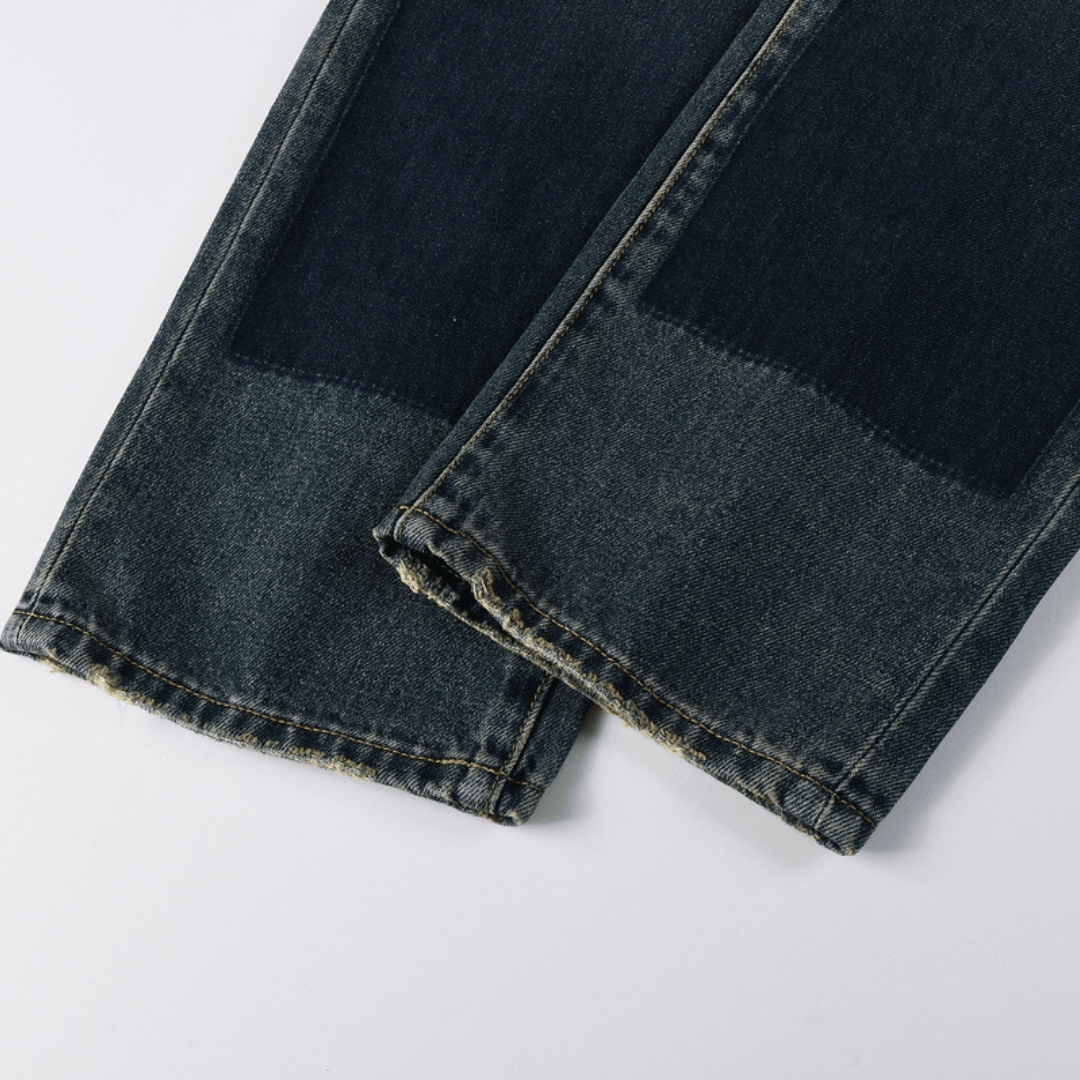 Purple Flared Blue Jeans