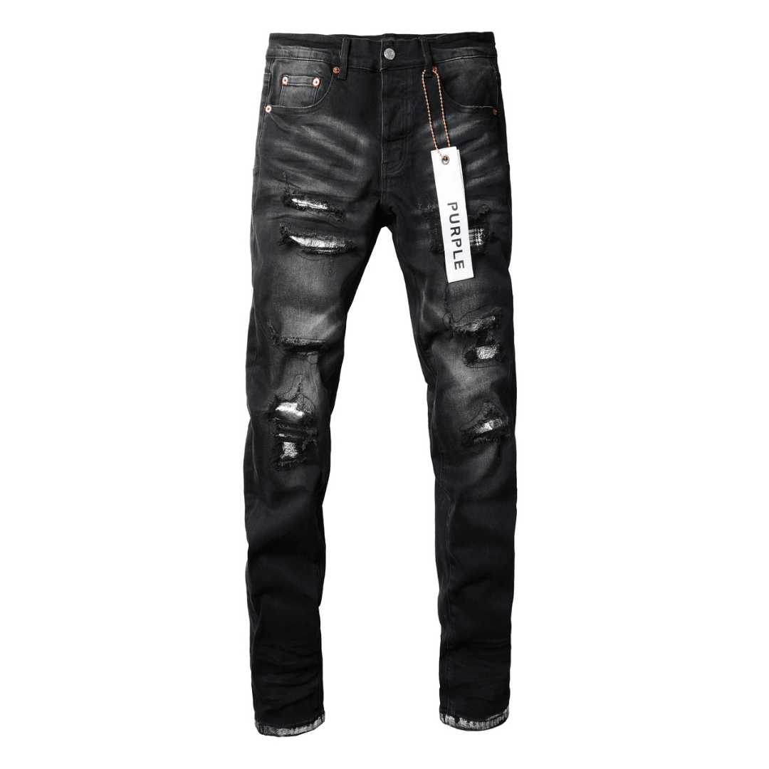 Purple Gradient Black Jeans