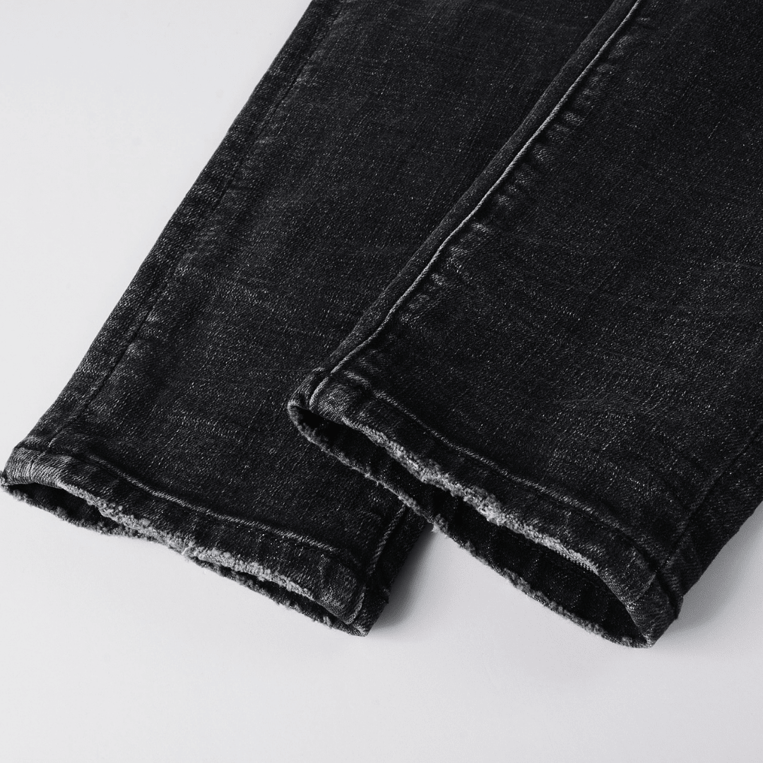 Purple Ripped Grey Black Jeans